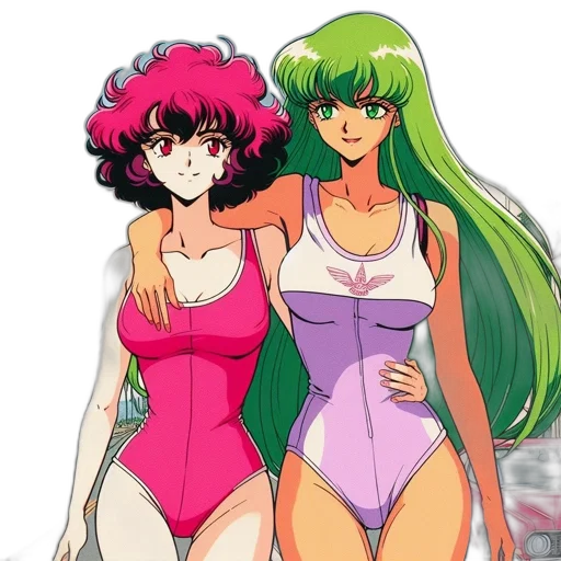 dress, vaporwave, anime, concept art transparent PNG cut-out