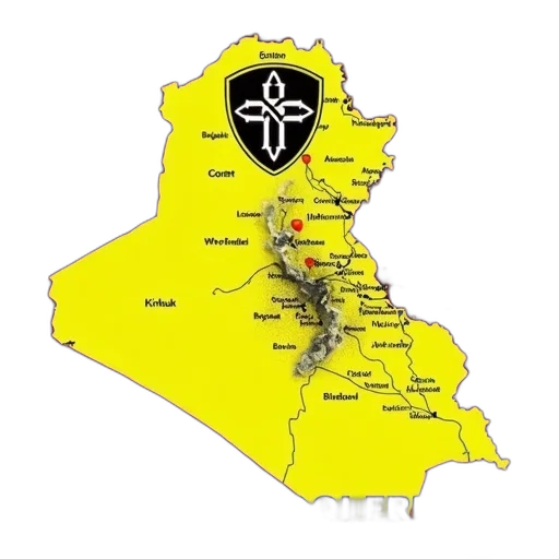 stylized, map, iraq, red transparent PNG cut-out