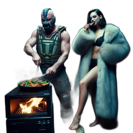 food, mask, concept art, cyberpunk transparent PNG cut-out