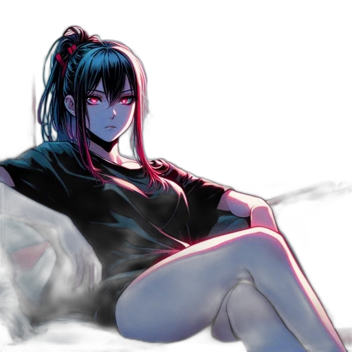 dress, creature, jacket, cyberpunk transparent PNG cut-out
