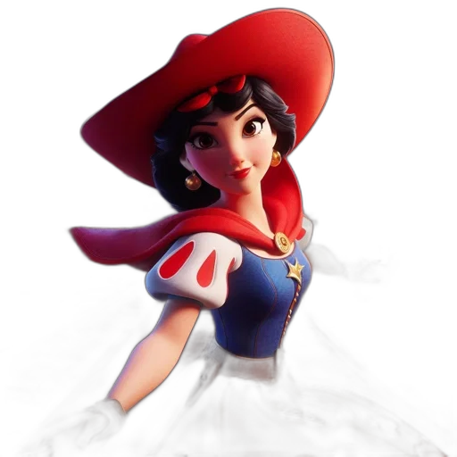 dress, hat, crown, staff transparent PNG cut-out