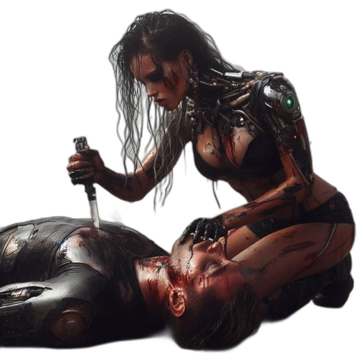 weapon, concept art, cyberpunk, comic book art transparent PNG cut-out