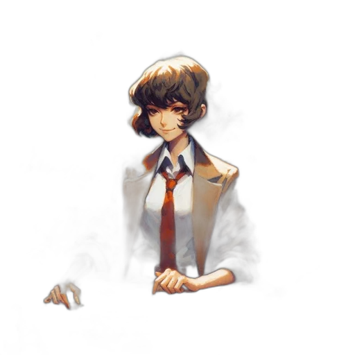 staff, jacket, face, concept art transparent PNG cut-out
