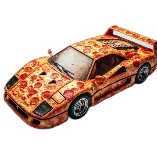 car, food, weapon, 3d render transparent PNG cut-out