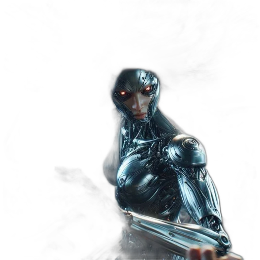 robot, mask, weapon, face transparent PNG cut-out