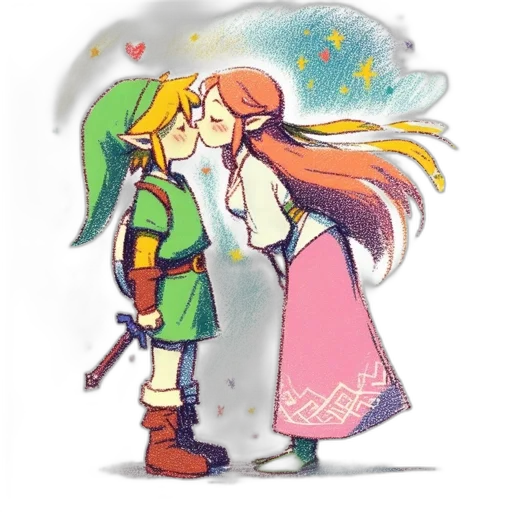 sword, dress, watercolor, pixel art transparent PNG cut-out
