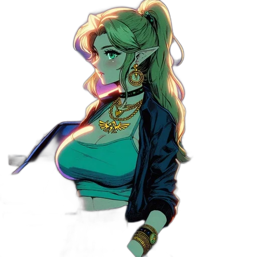 jacket, staff, jewelry, concept art transparent PNG cut-out