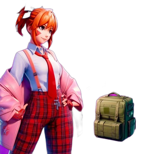 jacket, weapon, concept art, vaporwave transparent PNG cut-out