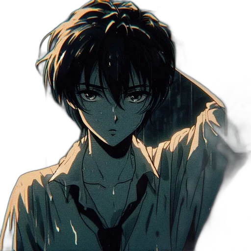 face, jacket, anime, comic book art transparent PNG cut-out