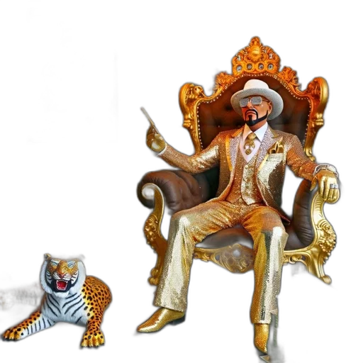furniture, crown, concept art, 3d render transparent PNG cut-out