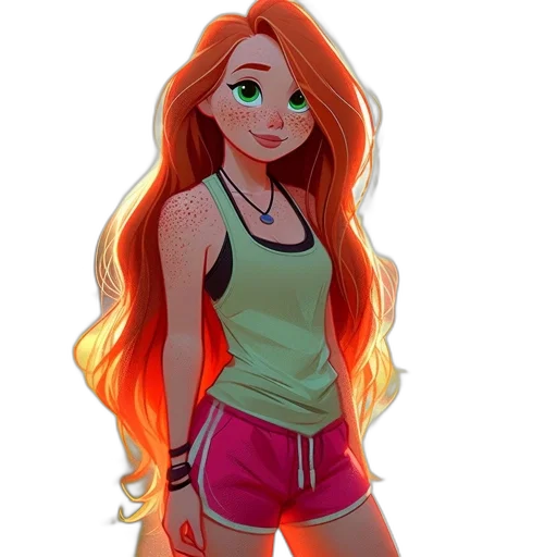 dress, hair, cartoon, concept art transparent PNG cut-out