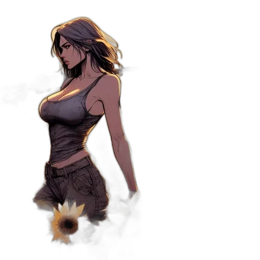 dress, flower, weapon, concept art transparent PNG cut-out