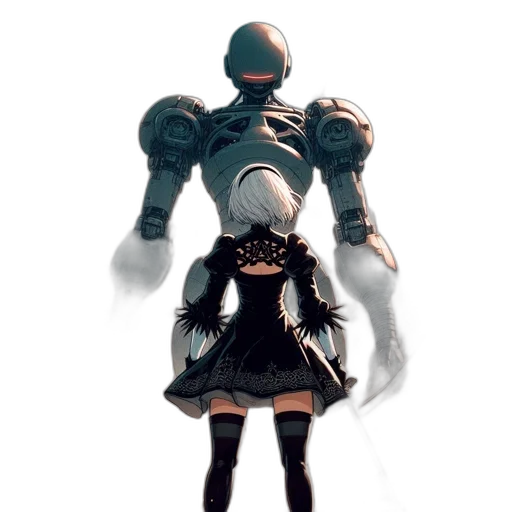 robot, creature, dress, mask transparent PNG cut-out