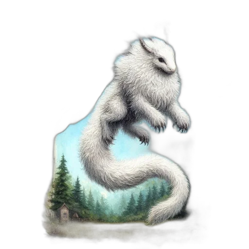 dragon, creature, animal, staff transparent PNG cut-out