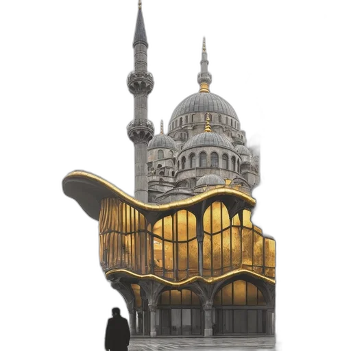 building, concept art, 3d render, photorealistic transparent PNG cut-out