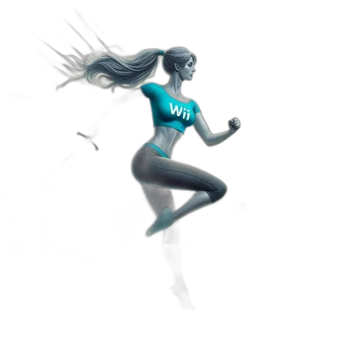 hair, concept art, 3d render, comic book art transparent PNG cut-out