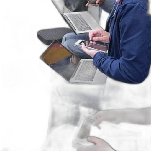 robot, staff, face, cyberpunk transparent PNG cut-out