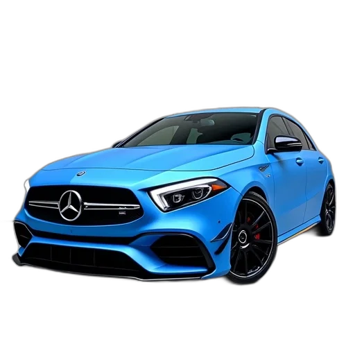 car, 3d render, photorealistic, blue transparent PNG cut-out