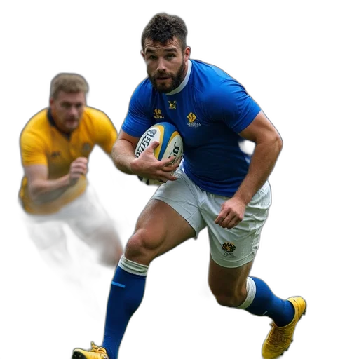 animal, rugby, player, blue transparent PNG cut-out