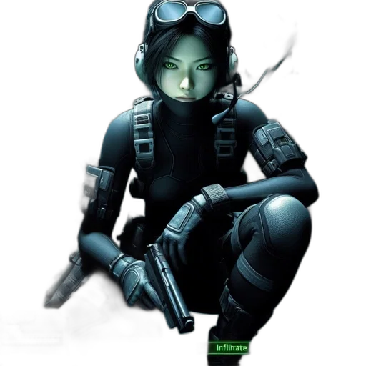 weapon, robot, staff, mask transparent PNG cut-out