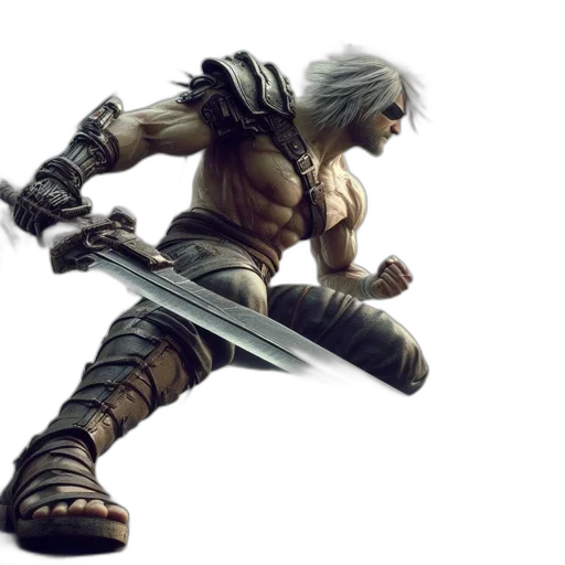 sword, weapon, concept art, 3d render transparent PNG cut-out