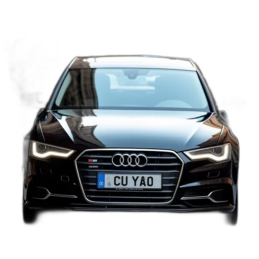 car, photorealistic, 3d render, black transparent PNG cut-out