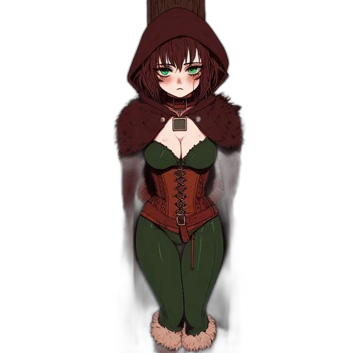 creature, staff, dress, mask transparent PNG cut-out