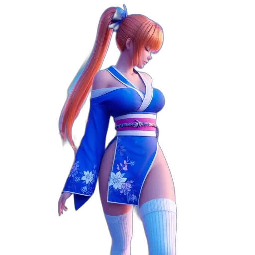dress, staff, concept art, 3d render transparent PNG cut-out