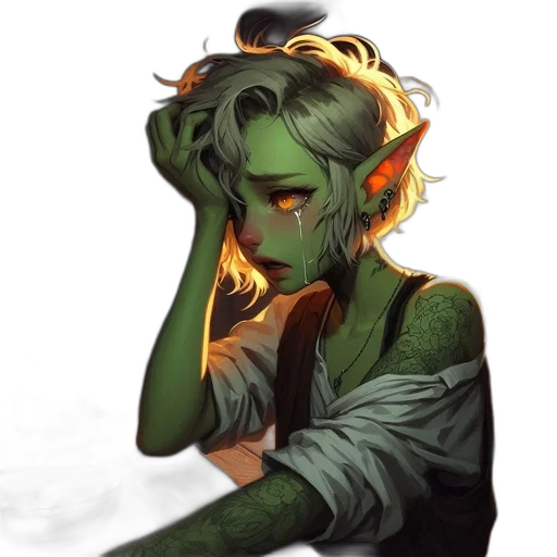 mask, face, creature, watercolor transparent PNG cut-out