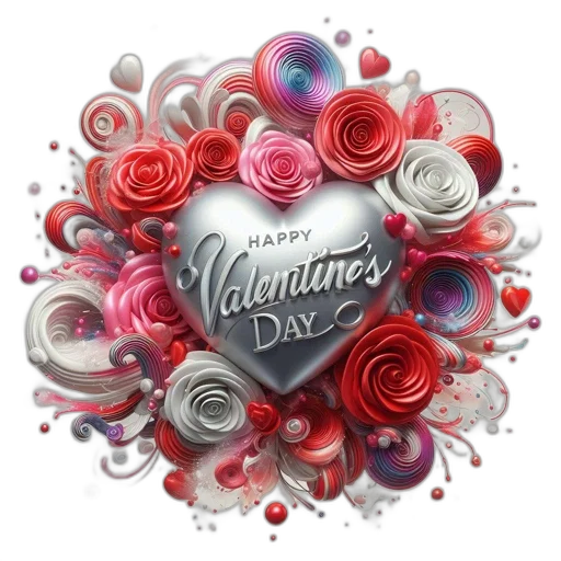 3d render, valentine, day, celebration transparent PNG cut-out