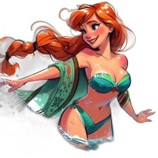 concept art, comic book art, watercolor, fantasy art transparent PNG cut-out