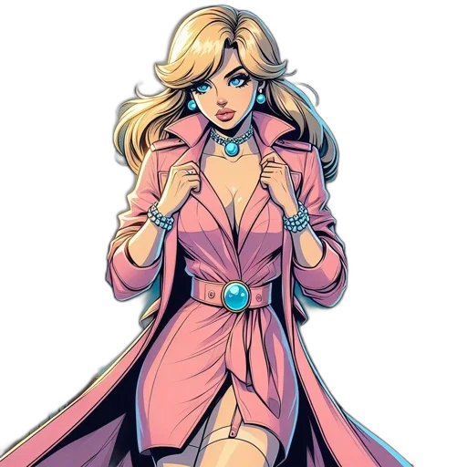 dress, jacket, staff, jewelry transparent PNG cut-out