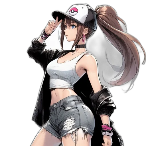 hat, staff, concept art, anime transparent PNG cut-out