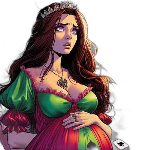dress, comic book art, fantasy art, concept art transparent PNG cut-out