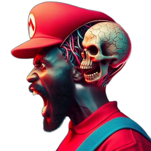 face, mask, concept art, pixel art transparent PNG cut-out