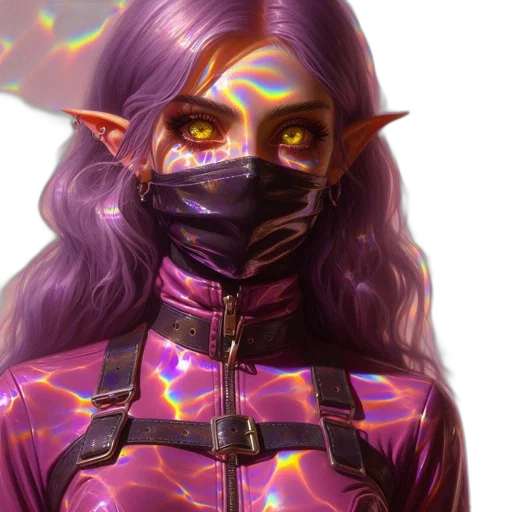 mask, face, jacket, fantasy art transparent PNG cut-out