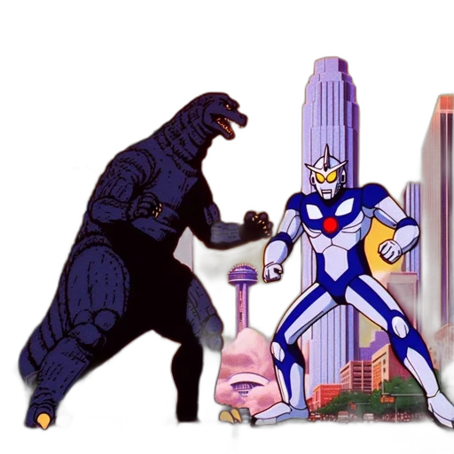 concept art, pixel art, comic book art, vaporwave transparent PNG cut-out