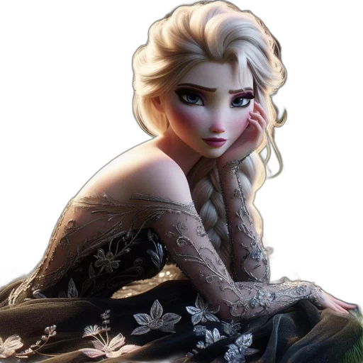 dress, fantasy art, concept art, comic book art transparent PNG cut-out