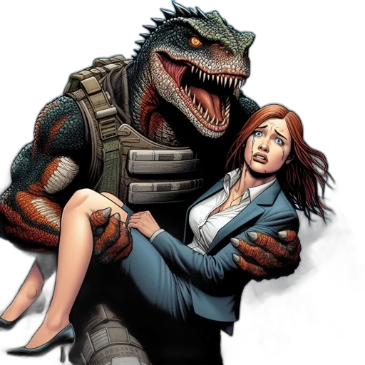 creature, comic book art, concept art, dinosaur transparent PNG cut-out