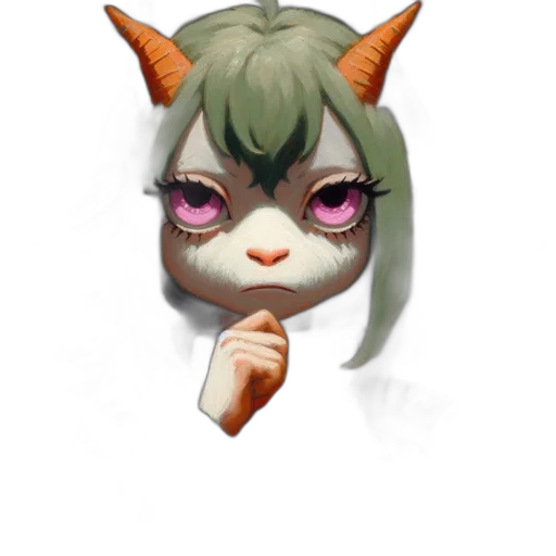 mask, staff, face, creature transparent PNG cut-out