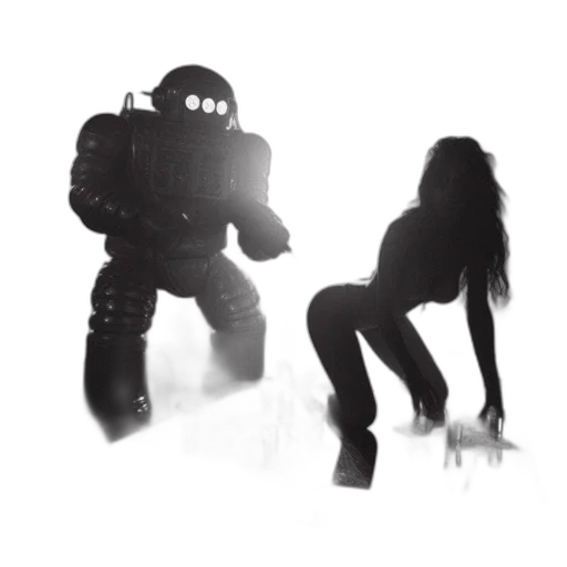 robot, creature, concept art, 3d render transparent PNG cut-out