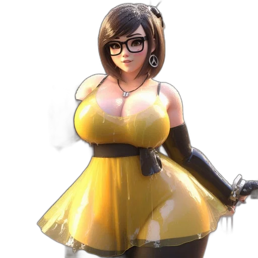 dress, staff, robot, concept art transparent PNG cut-out