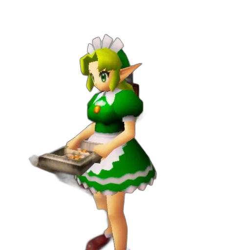 dress, staff, food, 3d render transparent PNG cut-out