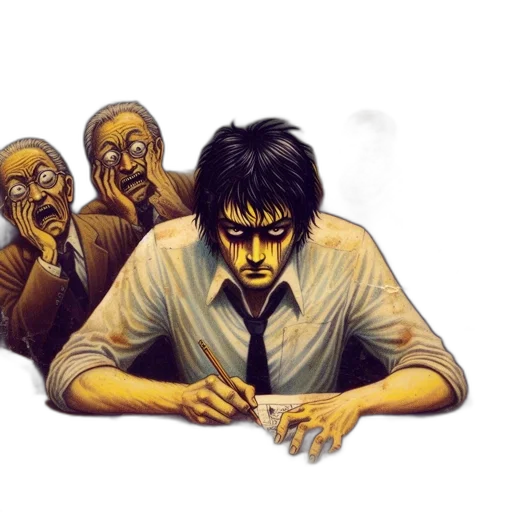 face, mask, comic book art, concept art transparent PNG cut-out