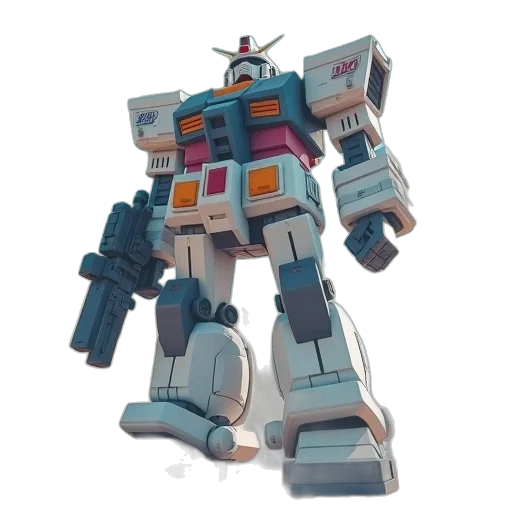 robot, weapon, concept art, 3d render transparent PNG cut-out