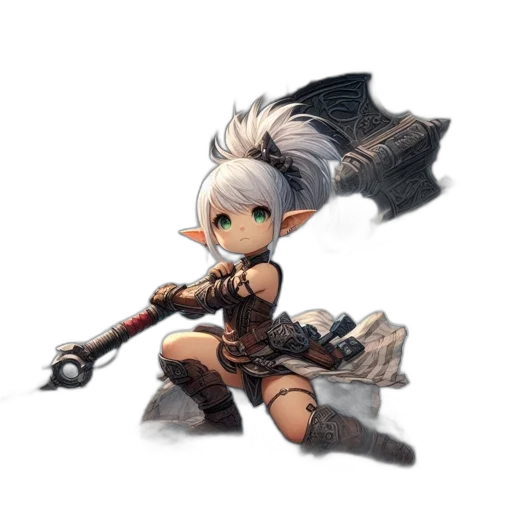 weapon, staff, sword, hair transparent PNG cut-out