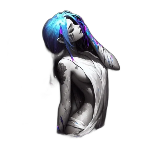dress, hair, jewelry, mask transparent PNG cut-out