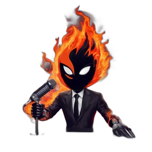 mask, jacket, weapon, staff transparent PNG cut-out