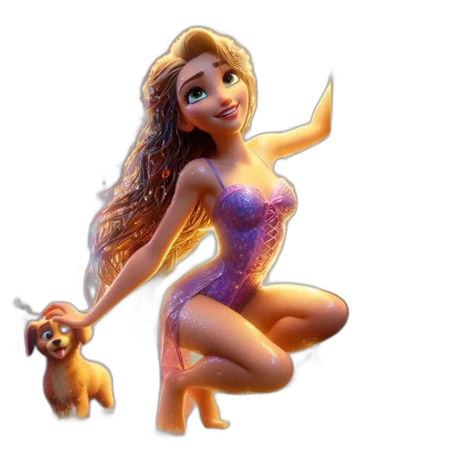dress, 3d render, concept art, cartoon transparent PNG cut-out