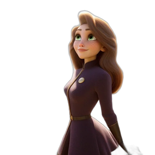 dress, crown, staff, face transparent PNG cut-out
